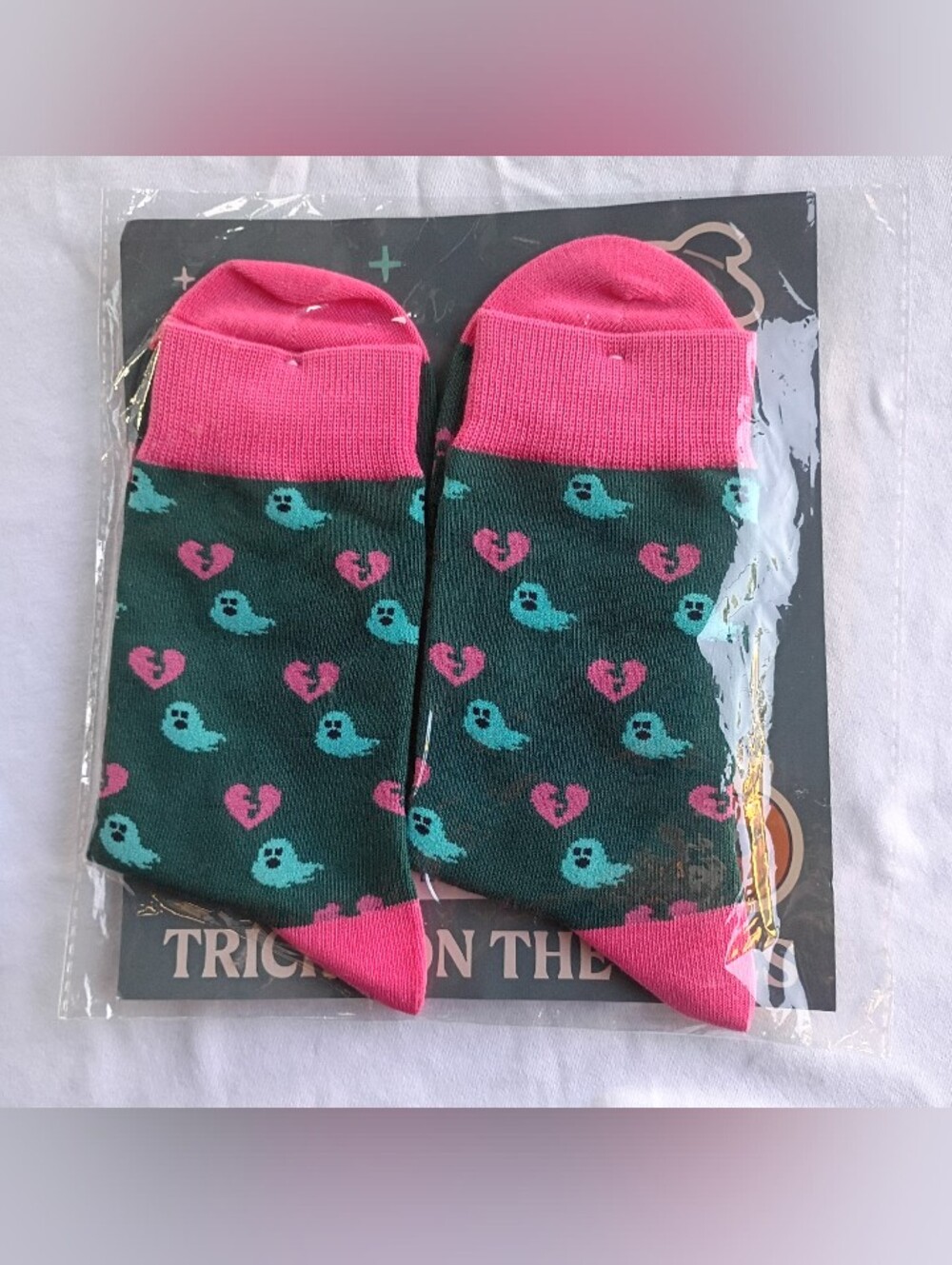 2/$10 Halloween He Vanished Mid-boo Ghosted Socks